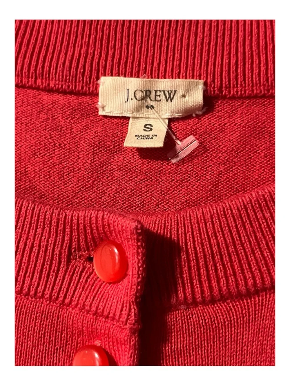 J. Crew Bright Red Button-Front Cardigan